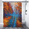 Autumn Painting Print Premium Shower Curtain