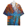 Autumn Painting Print Rayon Hawaiian Shirt