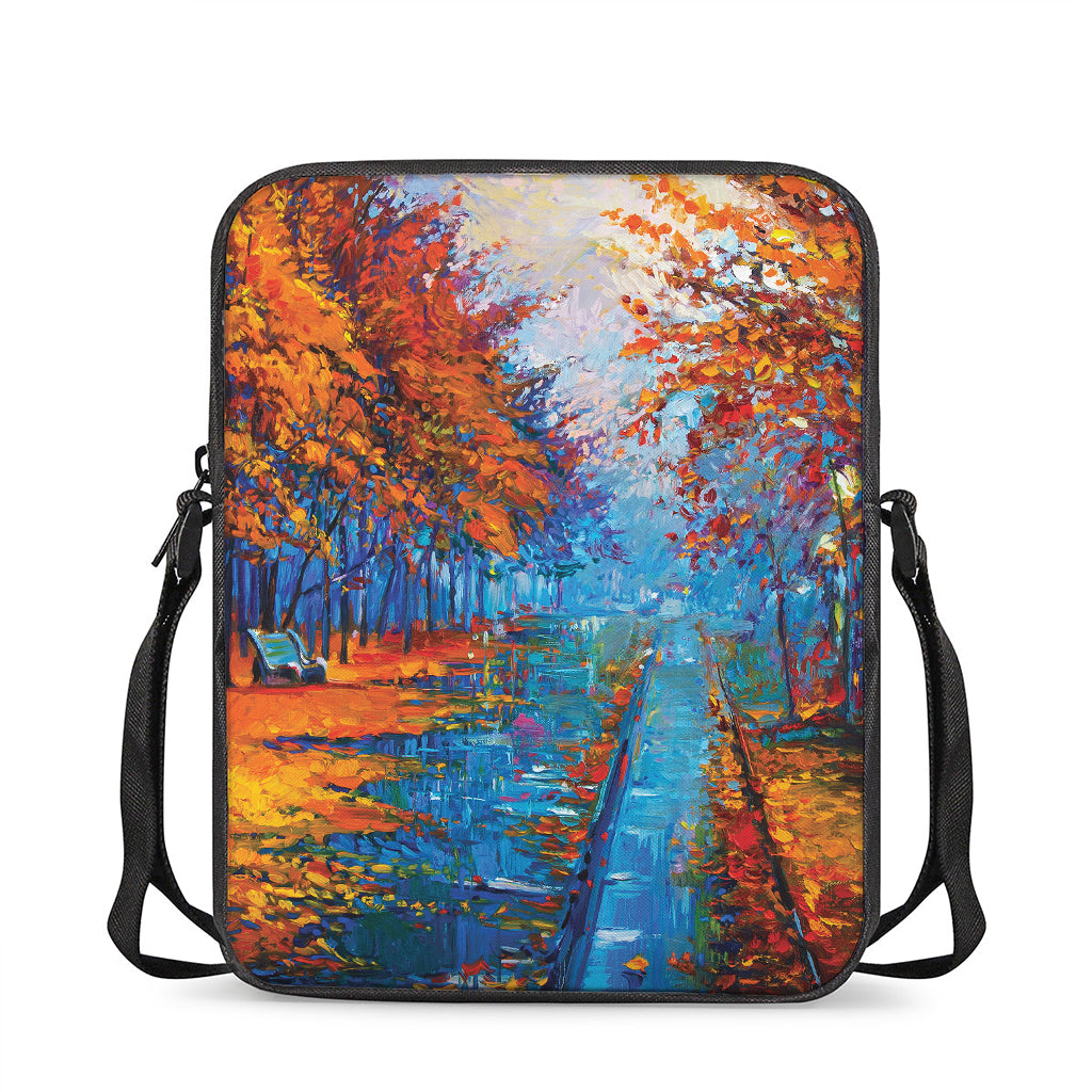 Autumn Painting Print Rectangular Crossbody Bag