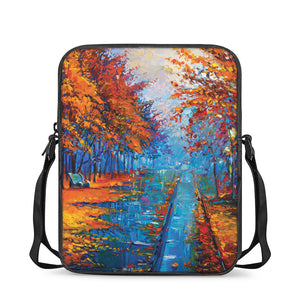 Autumn Painting Print Rectangular Crossbody Bag