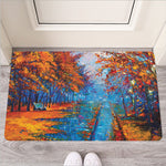 Autumn Painting Print Rubber Doormat
