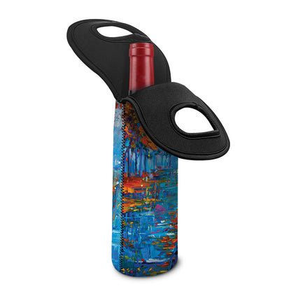 Autumn Painting Print Single Neoprene Wine Tote