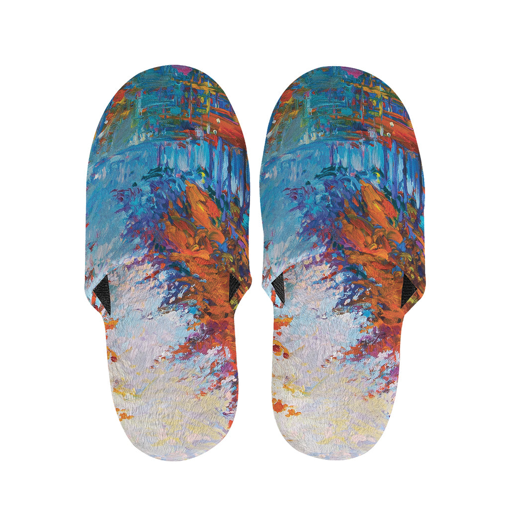 Autumn Painting Print Slippers