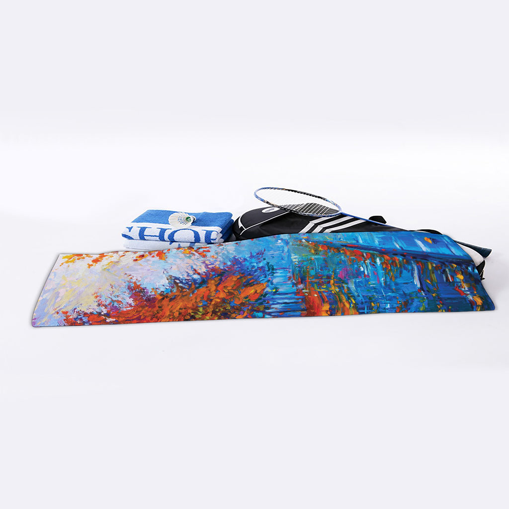 Autumn Painting Print Sports Towel