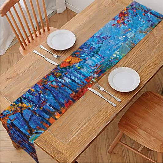Autumn Painting Print Table Runner