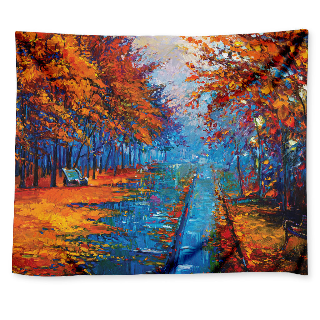 Autumn Painting Print Tapestry