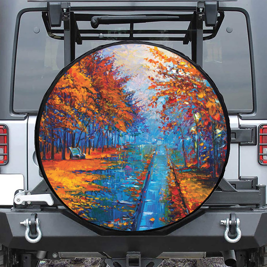 Autumn Painting Print Tire Cover