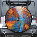 Autumn Painting Print Tire Cover With Camera Hole