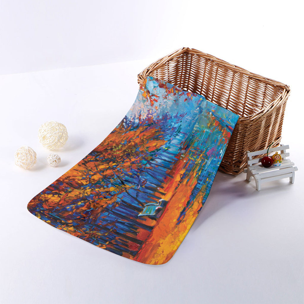 Autumn Painting Print Towel