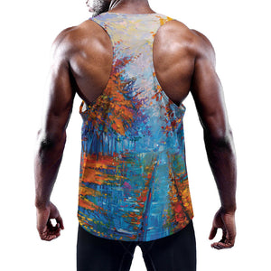 Autumn Painting Print Training Tank Top