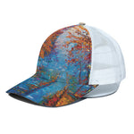 Autumn Painting Print White Mesh Trucker Cap