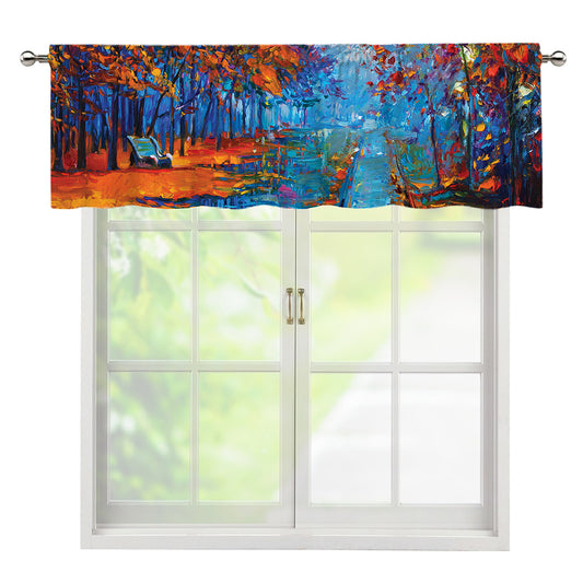 Autumn Painting Print Window Valance