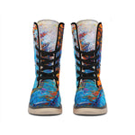 Autumn Painting Print Winter Boots