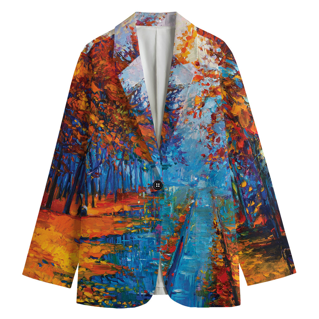 Autumn Painting Print Women's Blazer