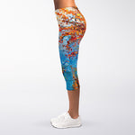 Autumn Painting Print Women's Capri Leggings