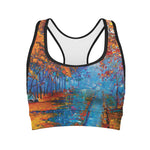Autumn Painting Print Women's Sports Bra