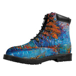 Autumn Painting Print Work Boots