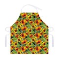 Autumn Sunflower Pattern Print Adjustable Apron