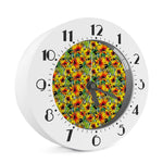 Autumn Sunflower Pattern Print Alarm Clock