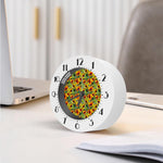 Autumn Sunflower Pattern Print Alarm Clock