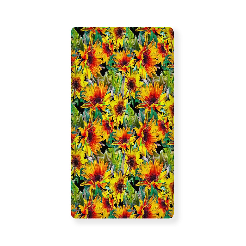 Autumn Sunflower Pattern Print Baby Crib Sheet