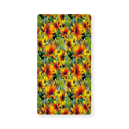 Autumn Sunflower Pattern Print Baby Crib Sheet