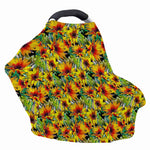 Autumn Sunflower Pattern Print Baby Seat Cover