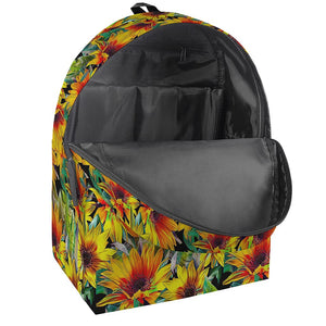 Autumn Sunflower Pattern Print Backpack