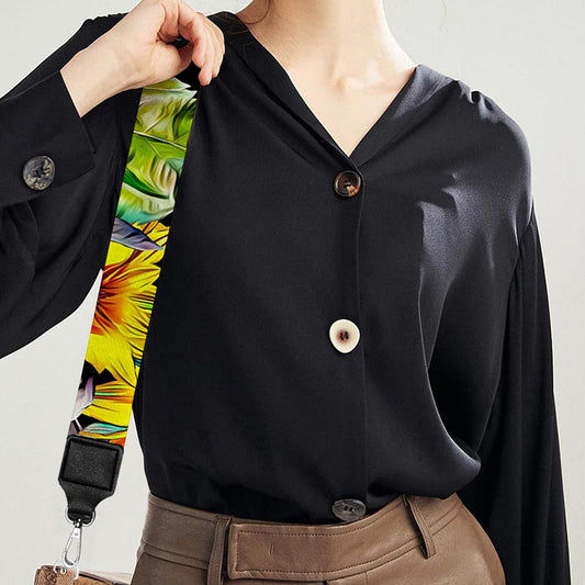 Autumn Sunflower Pattern Print Bag Strap