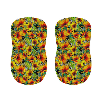 Autumn Sunflower Pattern Print Bar Stool Covers