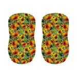 Autumn Sunflower Pattern Print Bar Stool Covers