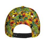 Autumn Sunflower Pattern Print Baseball Cap