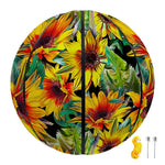 Autumn Sunflower Pattern Print Basketball