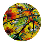 Autumn Sunflower Pattern Print Basketball