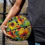 Autumn Sunflower Pattern Print Basketball