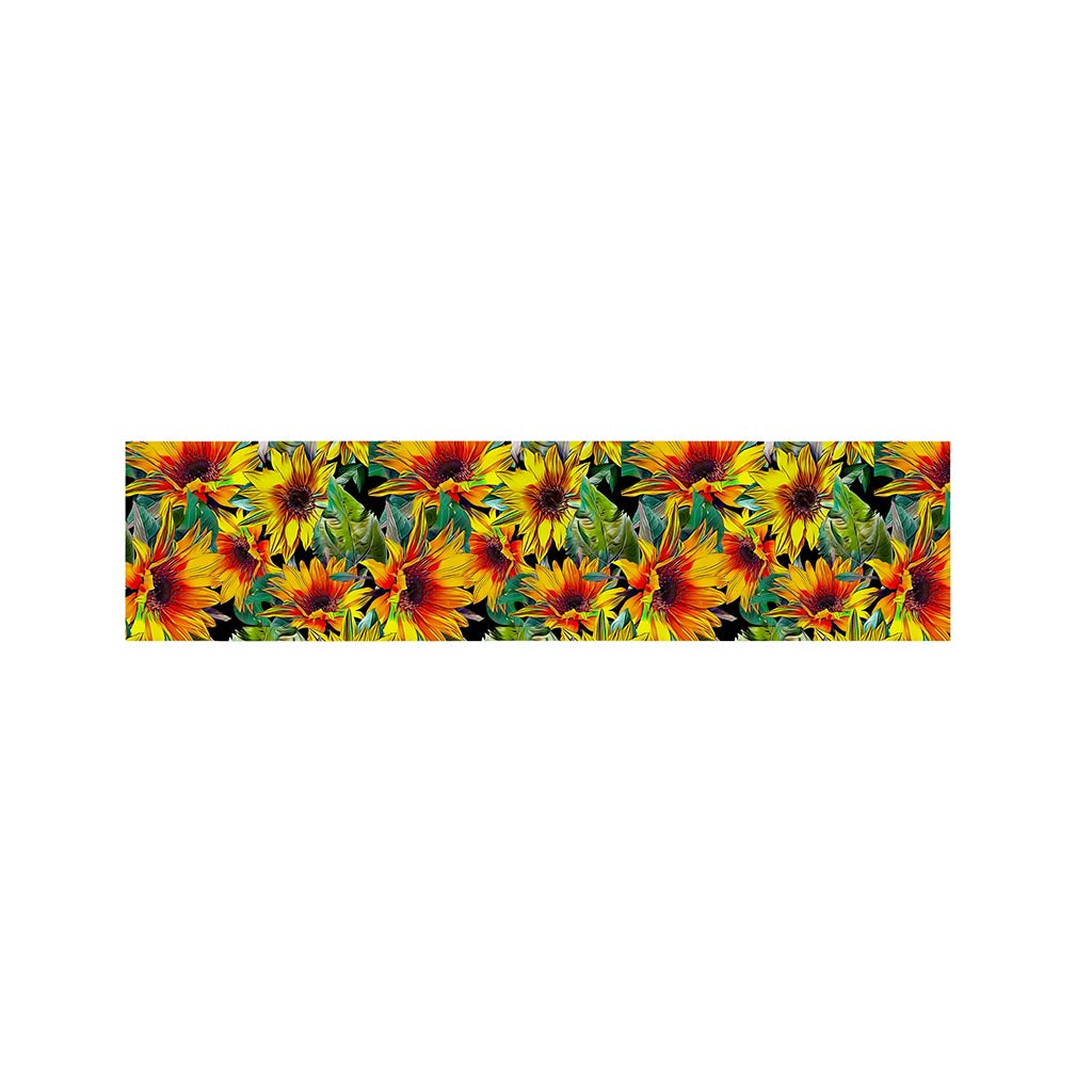 Autumn Sunflower Pattern Print Bed Runner