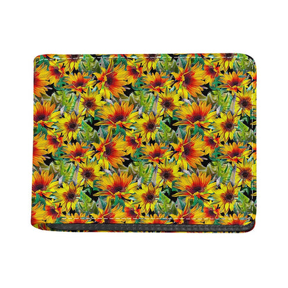 Autumn Sunflower Pattern Print Bifold Wallet
