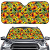 Autumn Sunflower Pattern Print Car Windshield Sun Shade