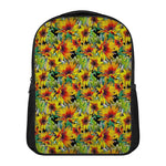 Autumn Sunflower Pattern Print Casual Backpack