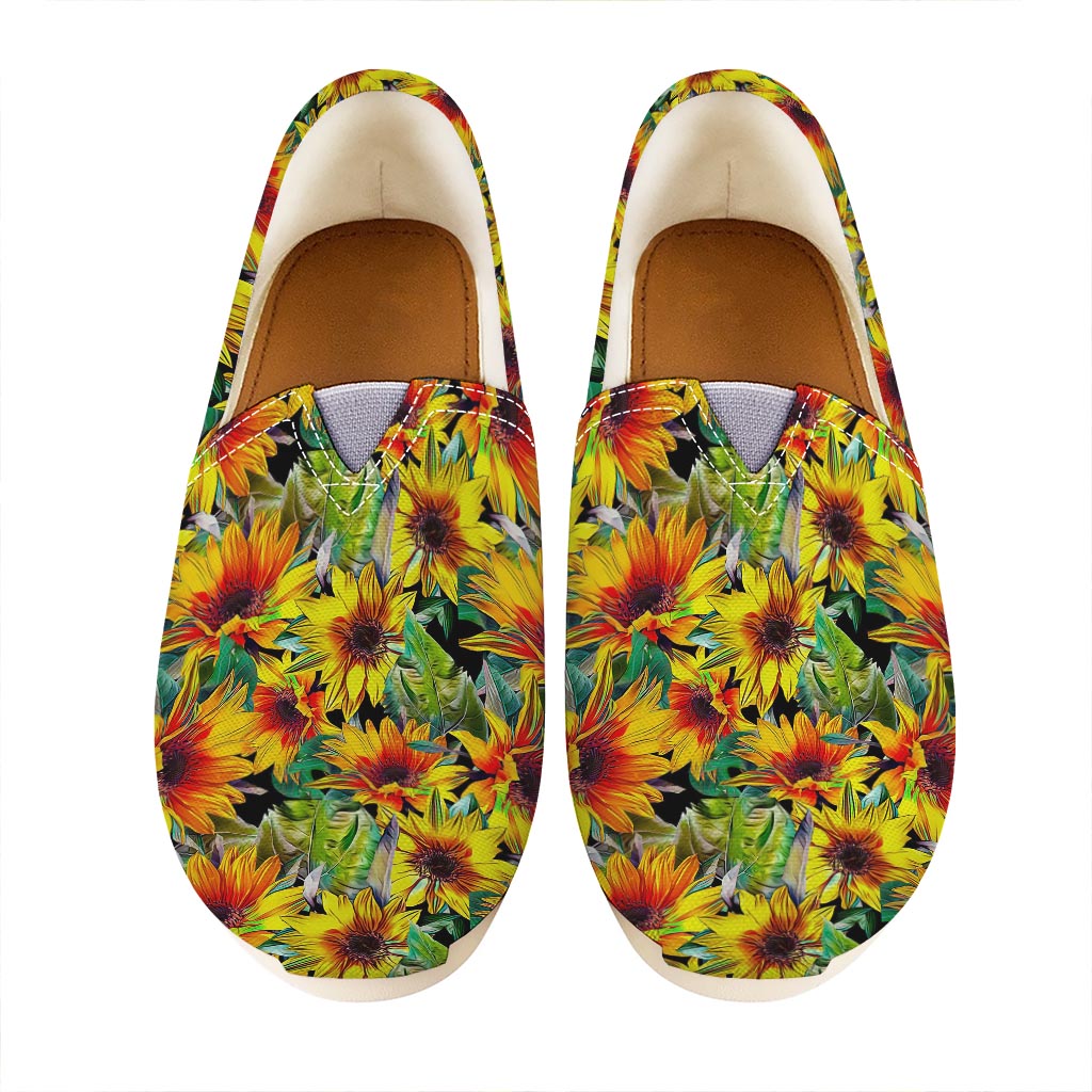 Autumn Sunflower Pattern Print Casual Shoes