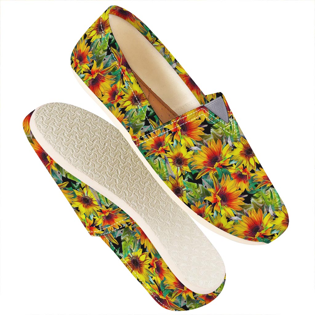 Autumn Sunflower Pattern Print Casual Shoes