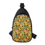 Autumn Sunflower Pattern Print Chest Bag