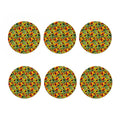 Autumn Sunflower Pattern Print Coaster Set