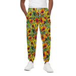 Autumn Sunflower Pattern Print Cotton Pants