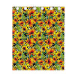 Autumn Sunflower Pattern Print Curtain