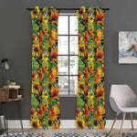 Autumn Sunflower Pattern Print Curtain