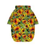 Autumn Sunflower Pattern Print Dog Zip Up Hoodie