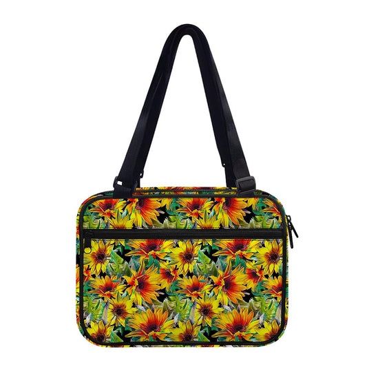 Autumn Sunflower Pattern Print Double Strap Bible Bag