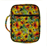 Autumn Sunflower Pattern Print Front Pocket Bible Bag