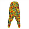 Autumn Sunflower Pattern Print Hammer Pants